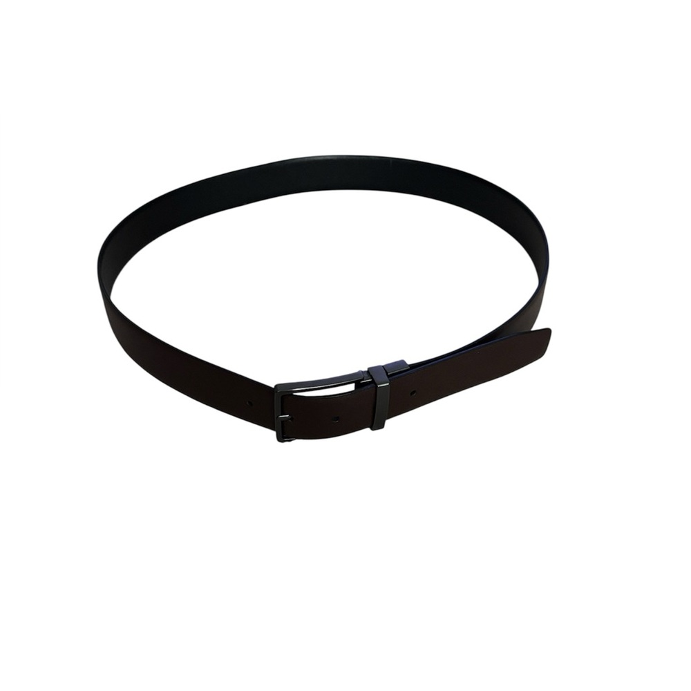 Steel and Jelly Men's Reversible Black and Brown Leather Belt